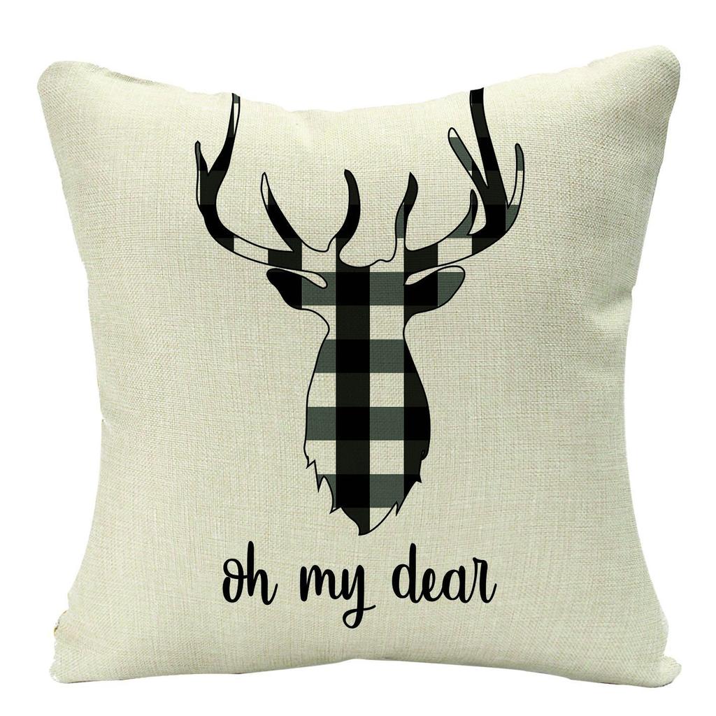 Christmas Throw Pillow Case Bedside Sofa Nordic Festival Office Cushion Pillow Case Bed Linen Throw Pillow Case