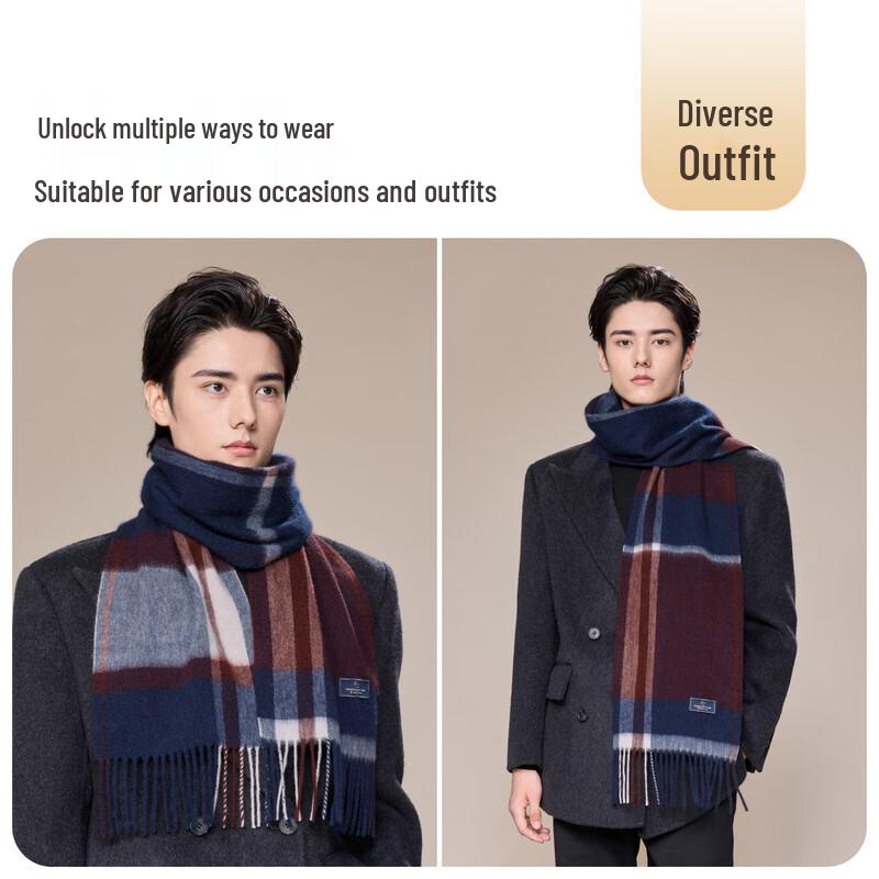 JIUMU Men's 100% Cashmere Scarf