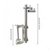Clampon Fishing Rod Holder Stainless Steel Clamp on Umbrella Polished Metal Boat Accessory