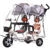 Twin Baby Strollers Raincoat Waterproof Full Wrap Case Protector Windproof Pram Cart Protective Sleeve for Outdoor Use