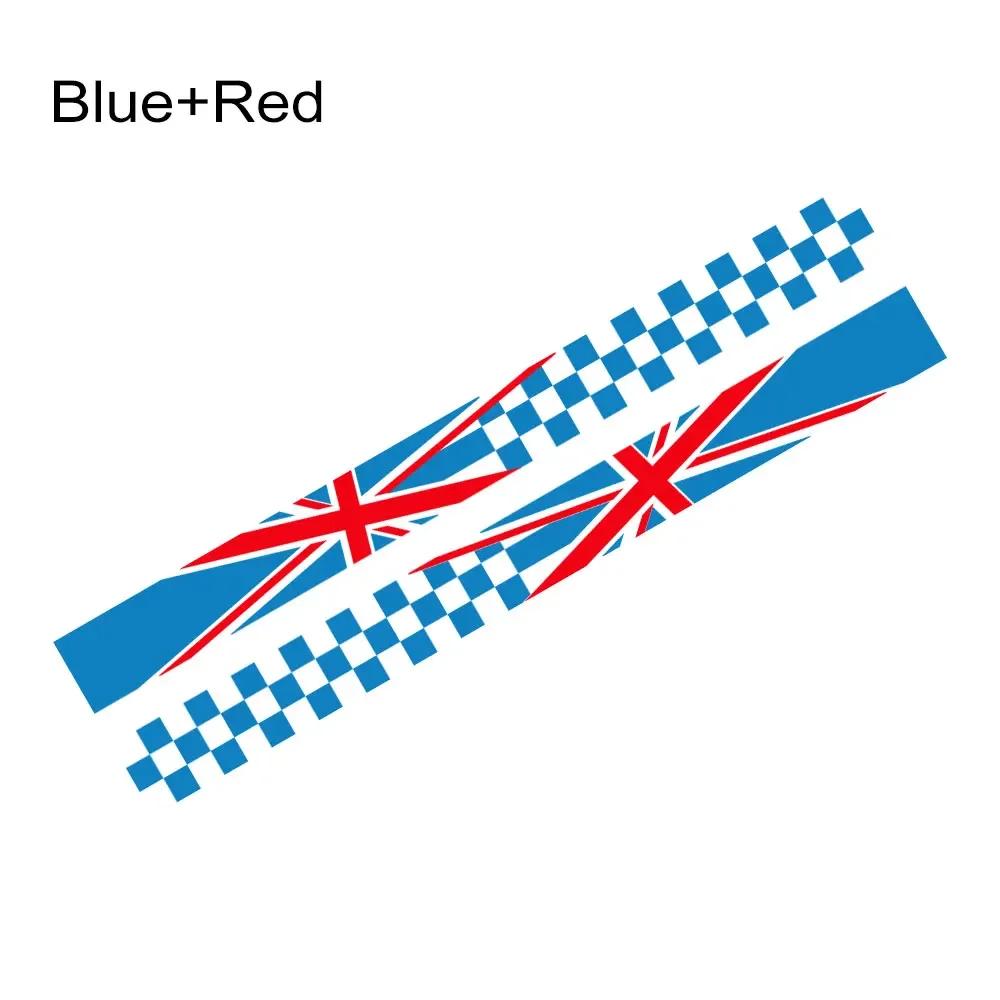 2pcs Union Jack Car Door Side Racing Stripe Decal Sticker For MINI Cooper S One JCW F55 F56 F60 R55 R56 R60 Auto Accessories