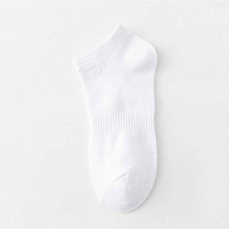 

Unisex Mid-Calf White Socks - Versatile, All-Season, Sweat-Absorbing, Thin, Solid Color Ankle-Length Unisex, One Size, Fits 37-43