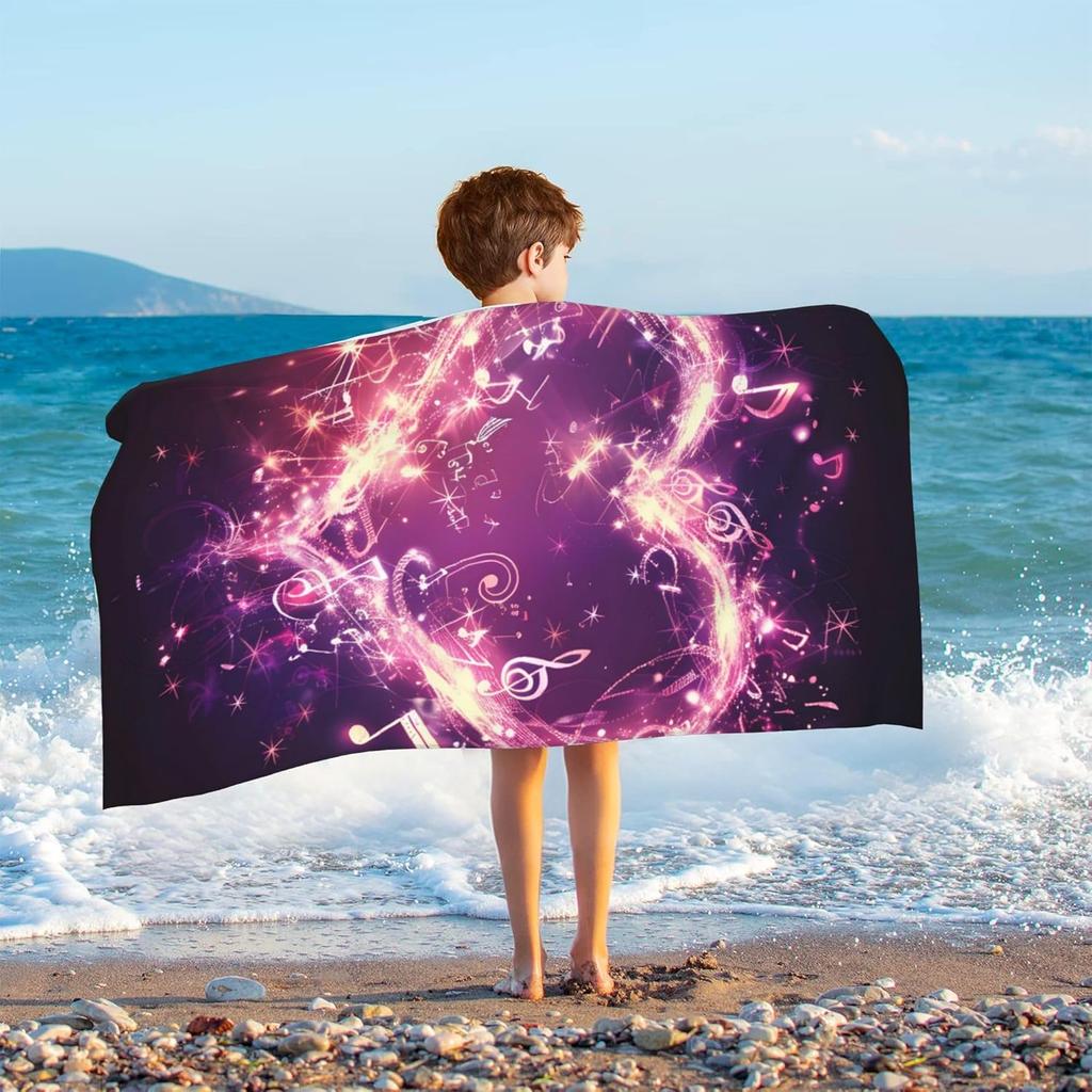 Pink Fruit Cherry Kids Beach Towels Microfiber Beach Towels for Boys Girls Sand Free Absorbent Toddler Pool Towels Bath Towel
