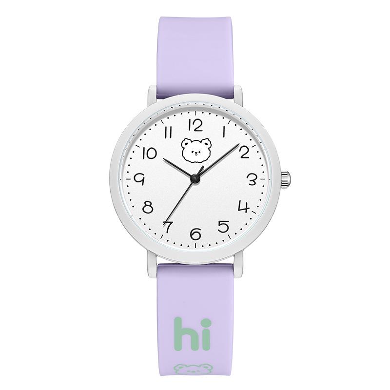 Cartoon Animation Student Watch Candy Color Waterproof Silicone Watch Small Fresh Junior High School Quartz Watch