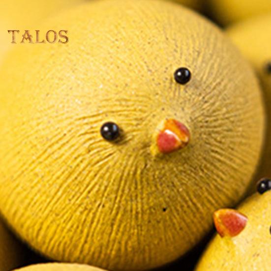 Kuřecí čajový mazlíček Ručně vyráběná fialová písková umělecká dekorace Roztomilá čajová hračka pro čajovou soupravu Poutavé ozdoby na stůl Dekor na poličku