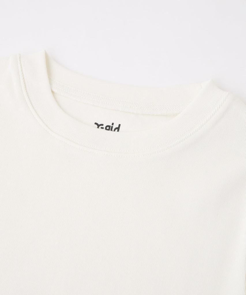 Casual Logo and Stripe Cropped White X-girl S/S Top, Women's,