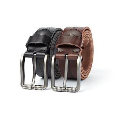 Men's Belt, First Layer Cowhide Casual Leather Pin Buckle Belt, Retro Trendy Jeans Belt