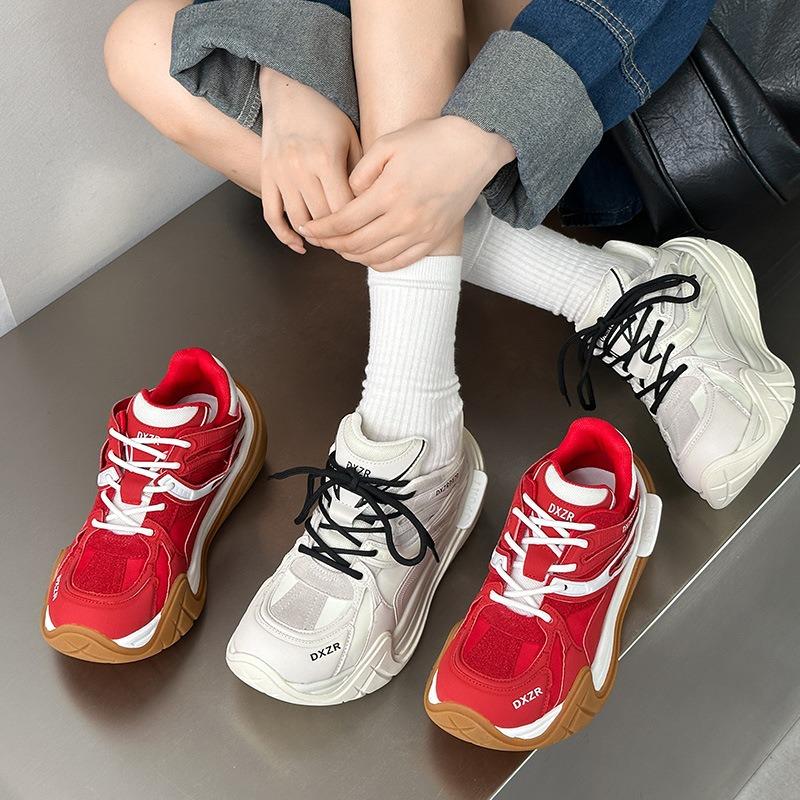 Star with the Same Red Platform German Training Shoes Women's Height Increase Casual Couple Trendy Shoes Retro Versatile Sports Shoes