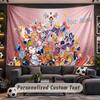 Undertale Personalized Tapestry Support Custom Name, Wall Art Home Decoration