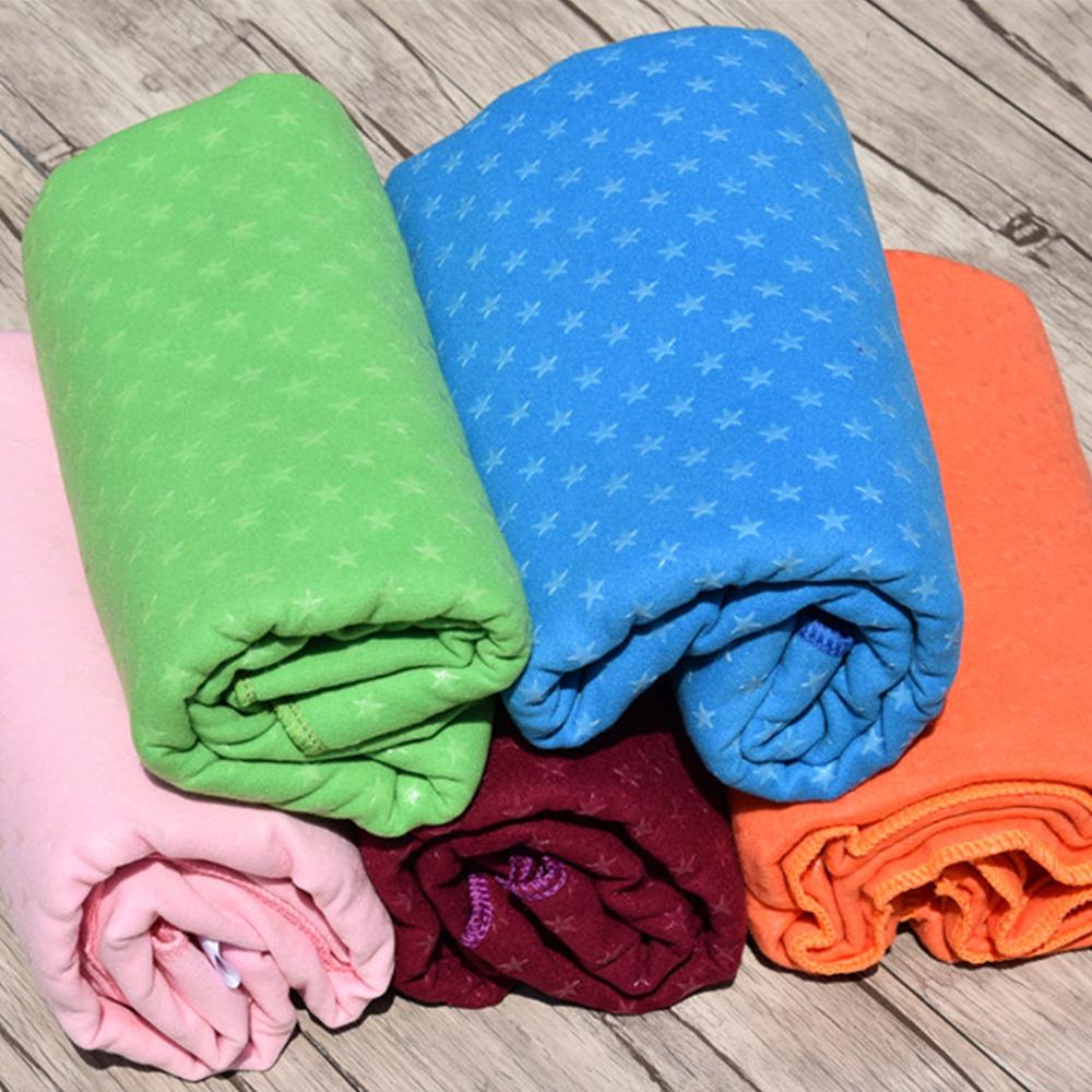 Star Pattern Yoga Towel Absorbent Yoga Blanket Non Slip Yoga Cloth for Pilates Yoga
