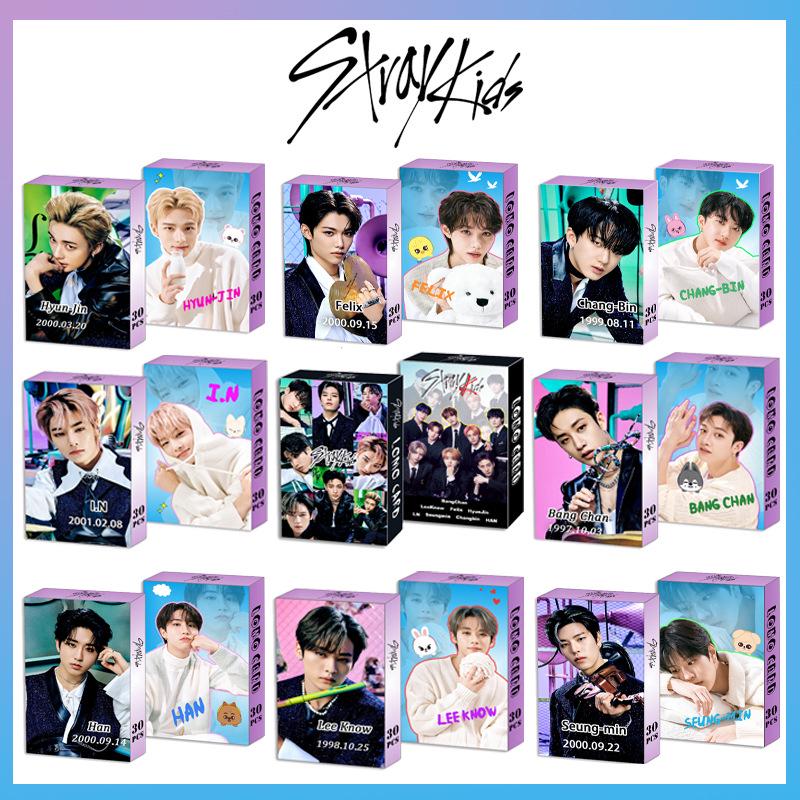 Stray Kids LOMO Photocards: Bang Chan, Lee Know, Changbin, Hyunjin Personal Photos