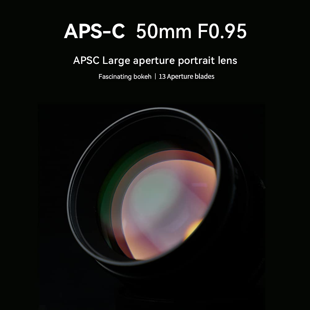 7artisans 50mm Manual Focus Prime Lens for Canon Mirrorless Cameras F0.95 EOS-M (APS-CEOS-M, EOS-M2, EOS-M3, EOS-M100, EOS-M5, EOS-M6, EOS-M50,