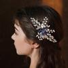 New Silver Alloy Hair Comb Handmade Pearls Rhinestones Fashion Metal Headpiece Elegant Hair Jewellery Accessory For Women