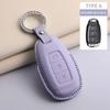 PU Leather Car Key Case Cover Holder Keychain Protective Shell for Hyundai Creta Ix35 Ix45 I10 I30 I40 Remote Key