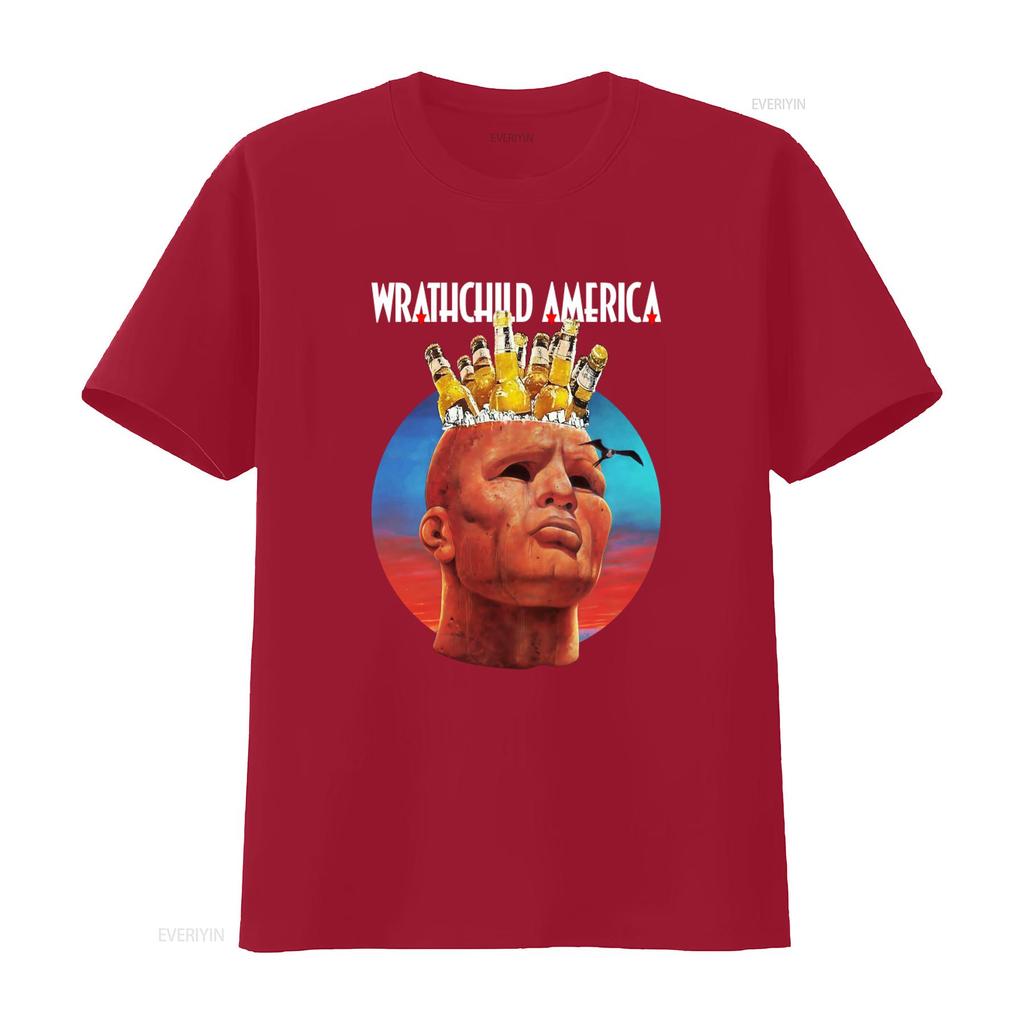 Wrathchild Amerika Tour T-Shirt Ich bin nicht betrunken, ich trinke nur Print Herren vintage gewaschen homme streetwear Dehnbar