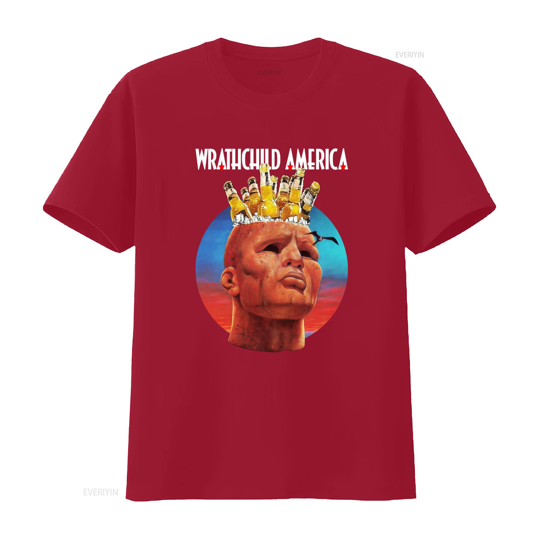 Wrathchild America Tour T Shirt I Aint Drunk Im Just Drinkin Print Mens vintage Washed homme streetwear Stretched S