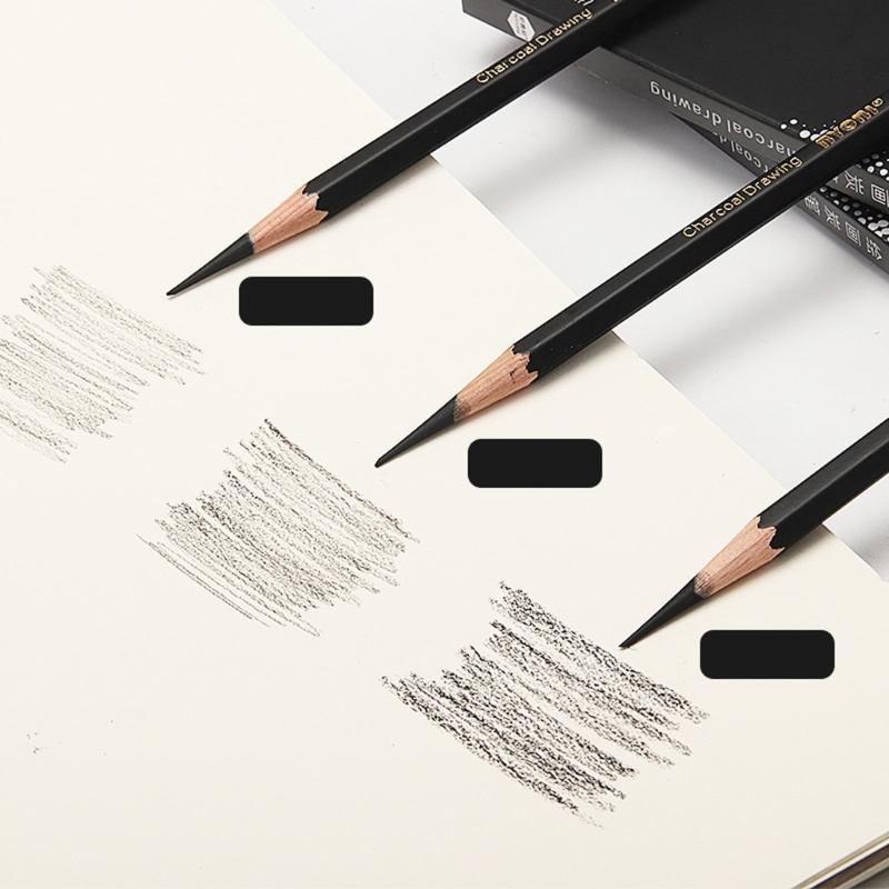 10Pieces Professional Charcoal Pencils Drawing Set Wood Sketch Pencils For Artists Beginner Drawing Sketching Shading