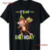 Its My Th Birthday Monkey T Shirt Vintage Washed Versatile Designer Clothes Soft Streetwear Comfortable Casual Graphic