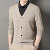 Men's Fake Two Piece Polo Shirt Casual Fashion Long Sleeve Collar T-shirt Versatile Top