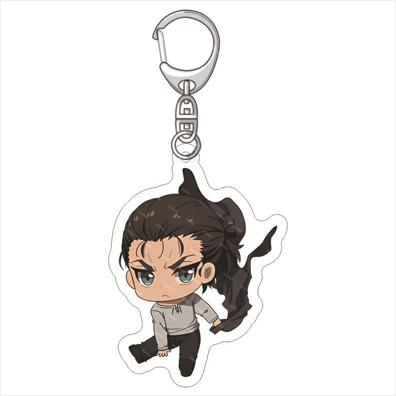 Attack On Titan Acrylic Lovely Keychain Classic Anime Jewelry Friend Gift Bag Charm Keyring Souvenir Creative Key Chain Pendant