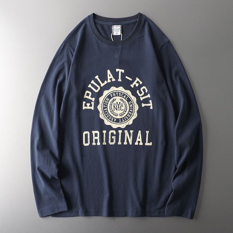 Retro Long-Sleeved 100% Cotton Coat Export T-shirts