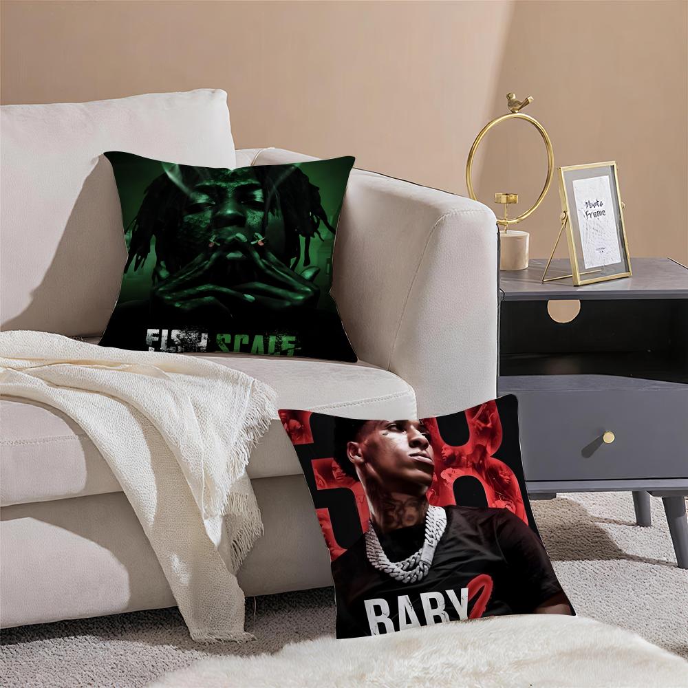Toppg HipHop Rapper YYoungBoy Cushion Cover Pillowcase Short Plush Invisible zipper Room Sofa Cushion Cover