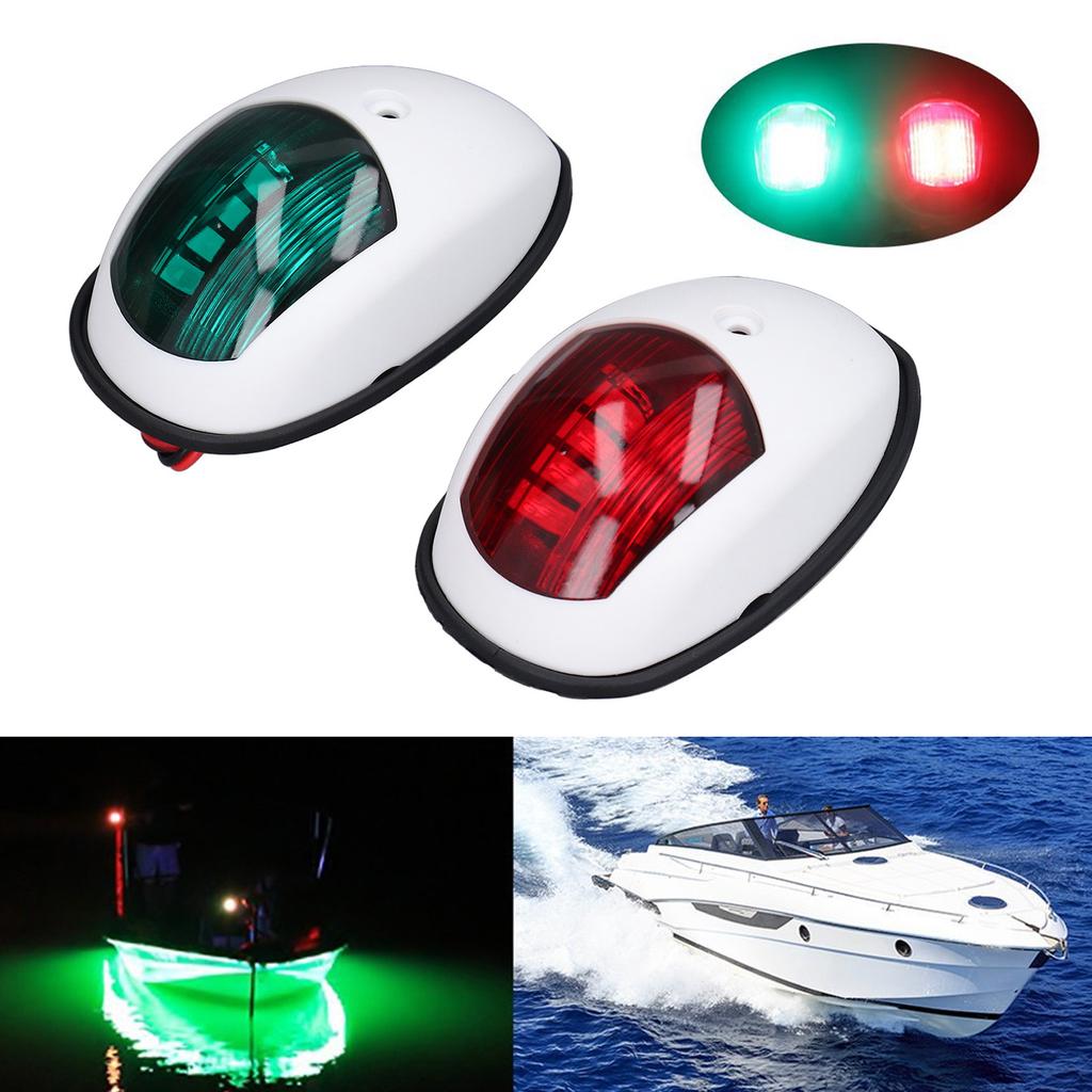 2 Pcs LED Boat Navigation Light Green   Red Port 1NM Visibility IP66 Waterproof LED Boat Bow Lights  1224V