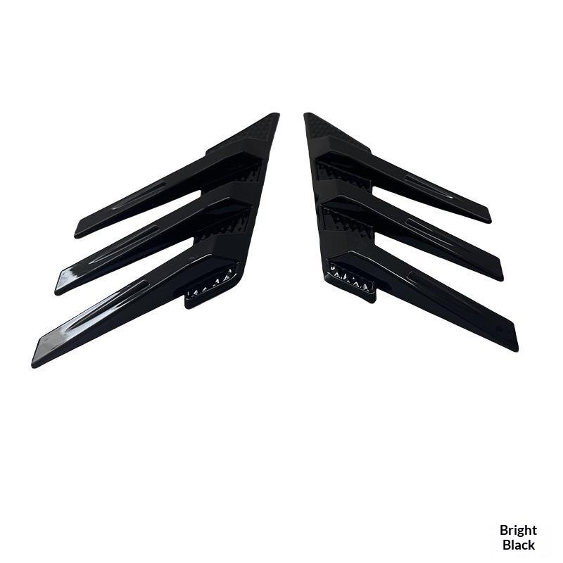 2Pcs Universal Car Rear Windshield Side Spoiler Rear Wing Trim Side Vents Decor Stickers Window Louvers Exterior Decorative Part