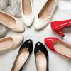 Chaussures professionnelles à talon haut pour femmes, cuir souple chaussures de travail confortables, chaussures simples à talon fin et ouverture peu profonde pour l'interview à l'hôtel et les trajets domicile-travail