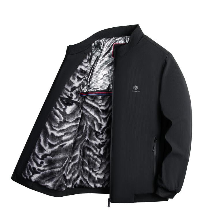 Thickened Velvet Jacket for Middle-aged and Elderly Men In Winter New Business Casual Men's Warm and Loose Dad Jacket for Men