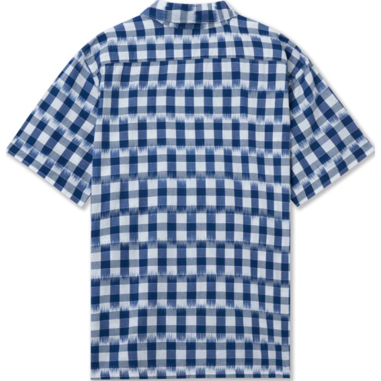 Levis Color Block Plaid Comfortable Short Sleeve Shirt Men shirts Blue White 72625-0089