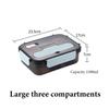 Stackable Bento Box Portable Cute Cartoon Children Lunch Box Double Layer Food Storage Container Eyeglass Bear Thermal Bento Box