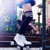Flash Wheel Roller Skates With LED Light Double Line Skates 4 Wheels Two Line Skating Shoes for Adults