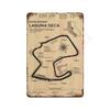 Vintage F1 Formula Racer Poster Metal Tin Sign Plaque Aesthetics Racing Monaco Grand Prix Circuit Track Wall Art Home Room Decor