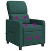 Massage Recliner Dark Green Polyester