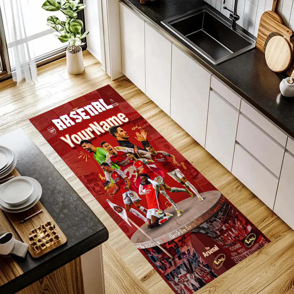 Arsenal Customize Your Name Kitchen Rug Runner Rug Laundry Mat Hallway Entryway The Best Gift Choice