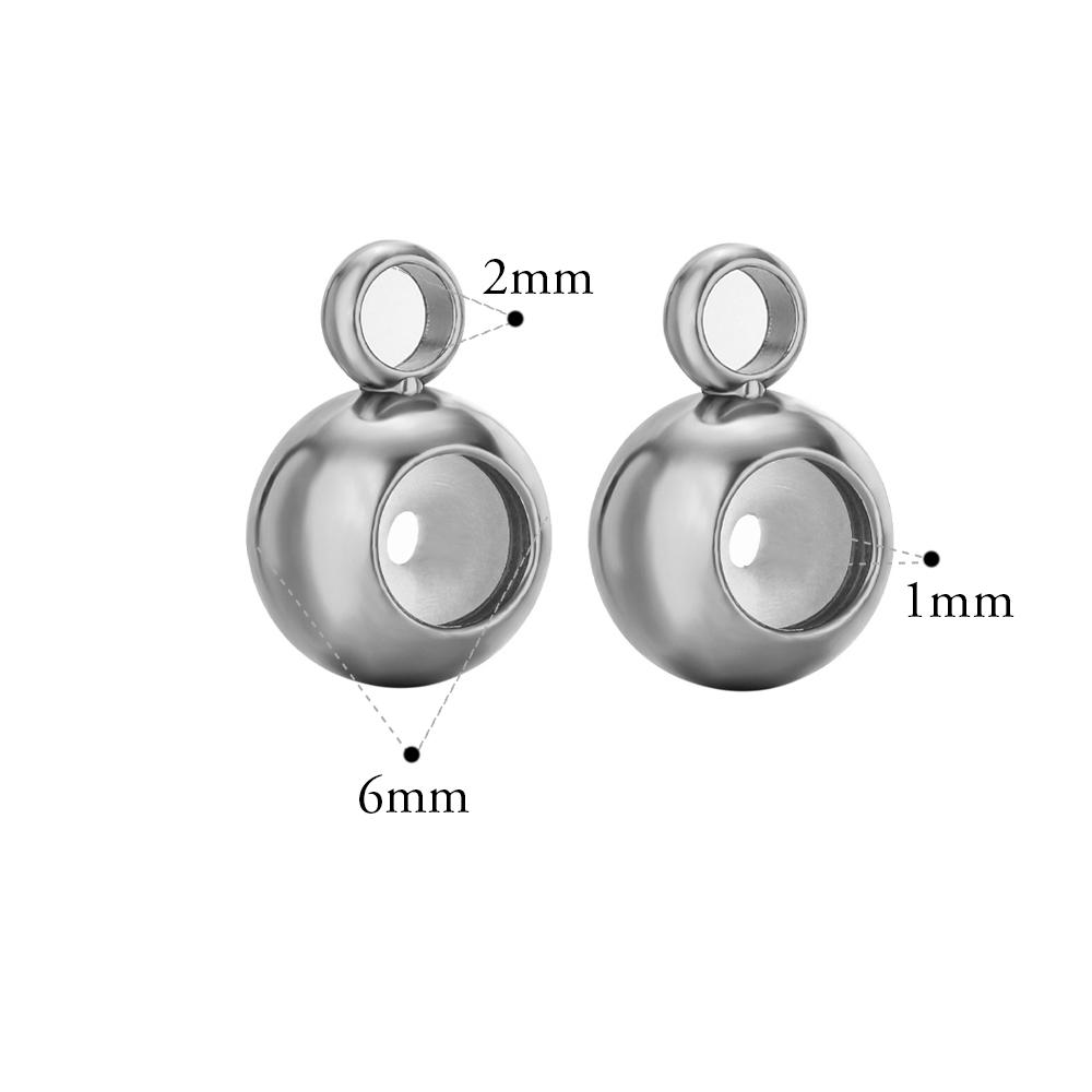 20pcs Stainless Steel Non-slip Silicone Spacer Beads Pendant Charms Clasps Gold Color Bail Beads for DIY Jewelry Making Findings