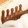 Wide Thick Scalp Massage Comb 2 in 1 Natural Sandalwood Hairbrush  Hairdressing Tool