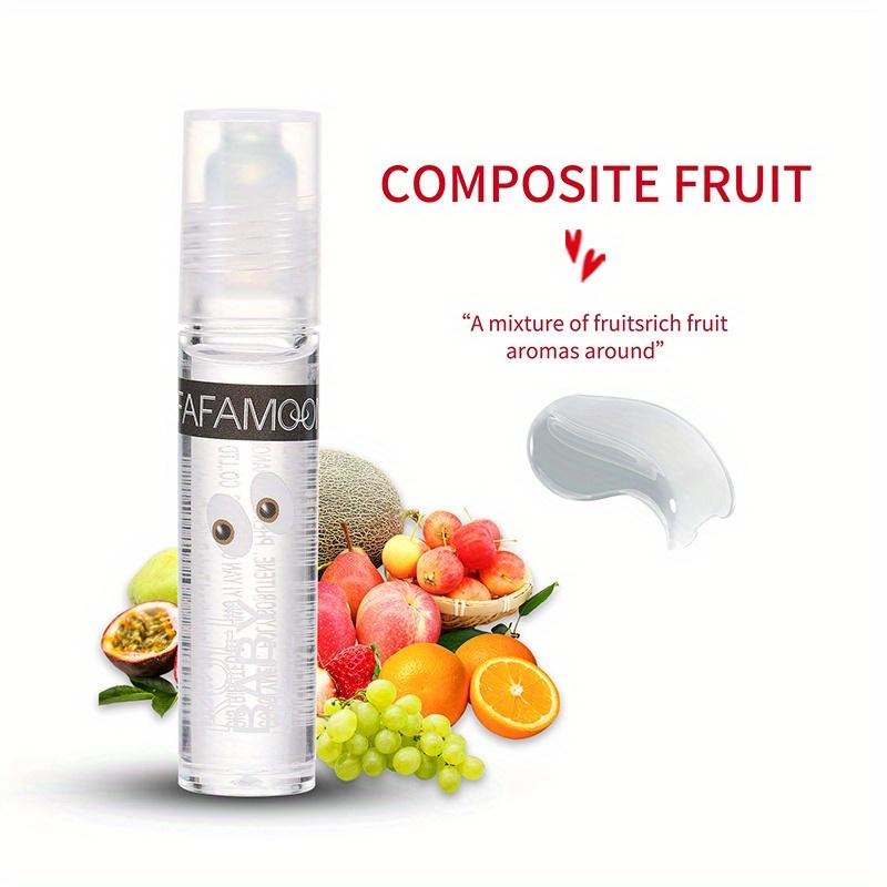 Roller a 5 colori Sapore di frutta Olio per labbra Balsamo per labbra idratante Olio per labbra riparatore idratante Olio per labbra trasparente screpolato anti-secco Lucidalabbra Smalto per labbra