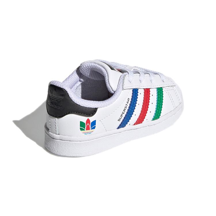 Adidas Originals SUPERSTAR Abrasion Resistant Low top Toddler Shoes White Infant And Toddler FW5240