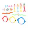 Diving Pool Toy Set for Kids Swimming Pool Underwater Game Toys Colorful Fish Rings and Accessories
