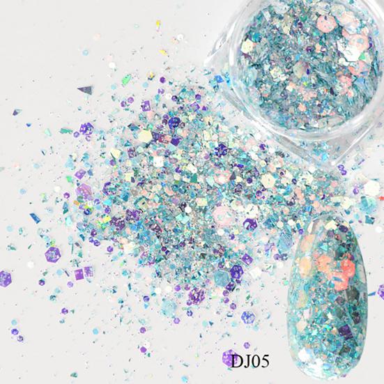 Nail Glitters Irregular Shape Holographic Fashion Laser Sequins Powders for Party