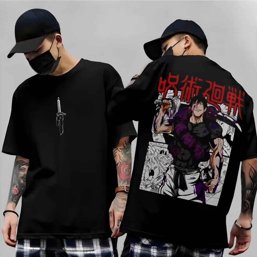 Gojo Satoru Jujutsu Kaisen Print Short Sleeves T-shirt Cotton Clothes Funny Round Harajuku Y2K New Arrival Tee Tops