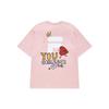 Fila Fusion SS22 Letter Dopamine Cartoon Print American Vintage Short Sleeve T-Shirt Unisex Tops Pink T11U226104FPK