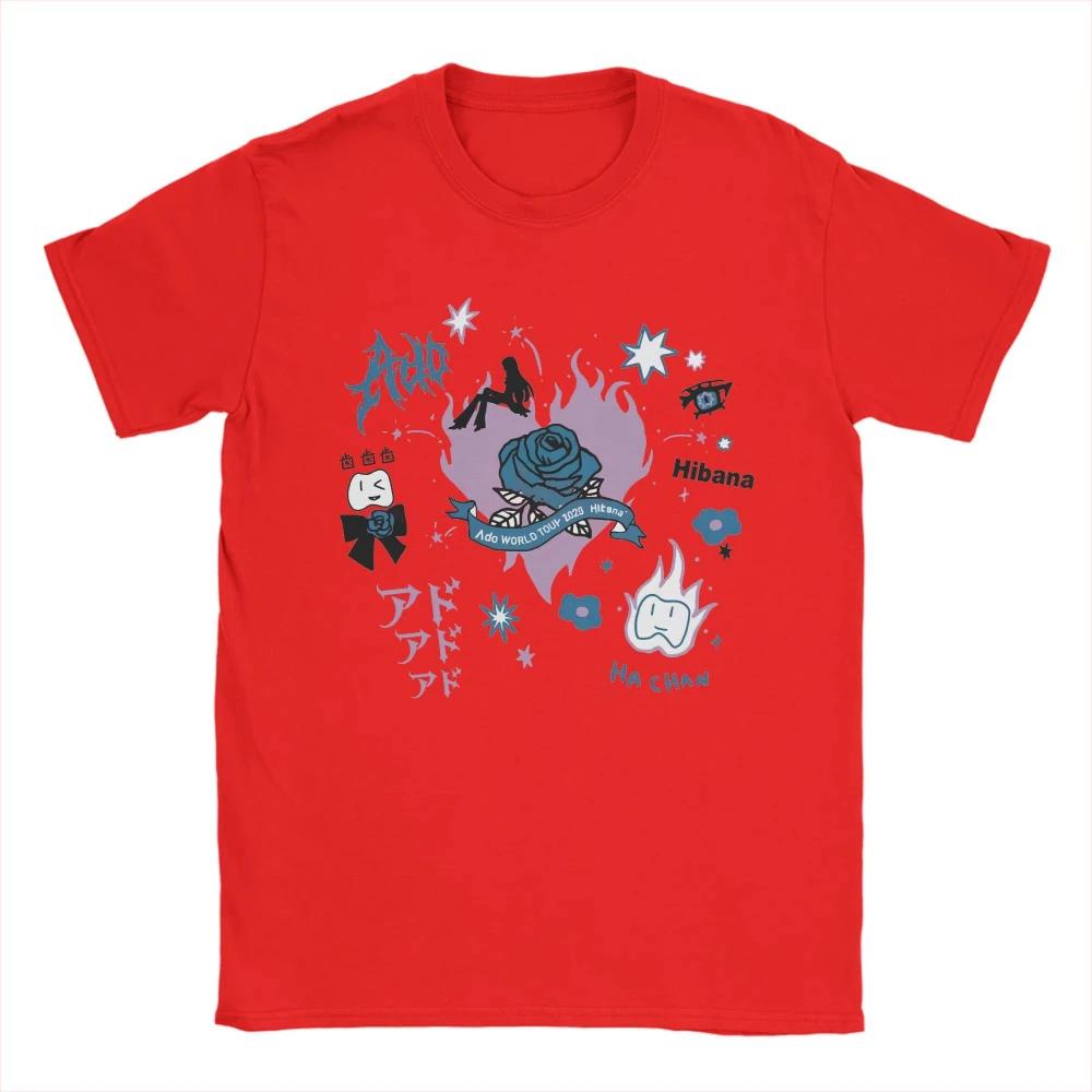 

Ado WORLD TOUR 2026 Hibana TShirt for Unisex Women Novelty Cotton Tee Shirt Crewneck Short Sleeve T Shirt Graphic Printed Tops 4XL