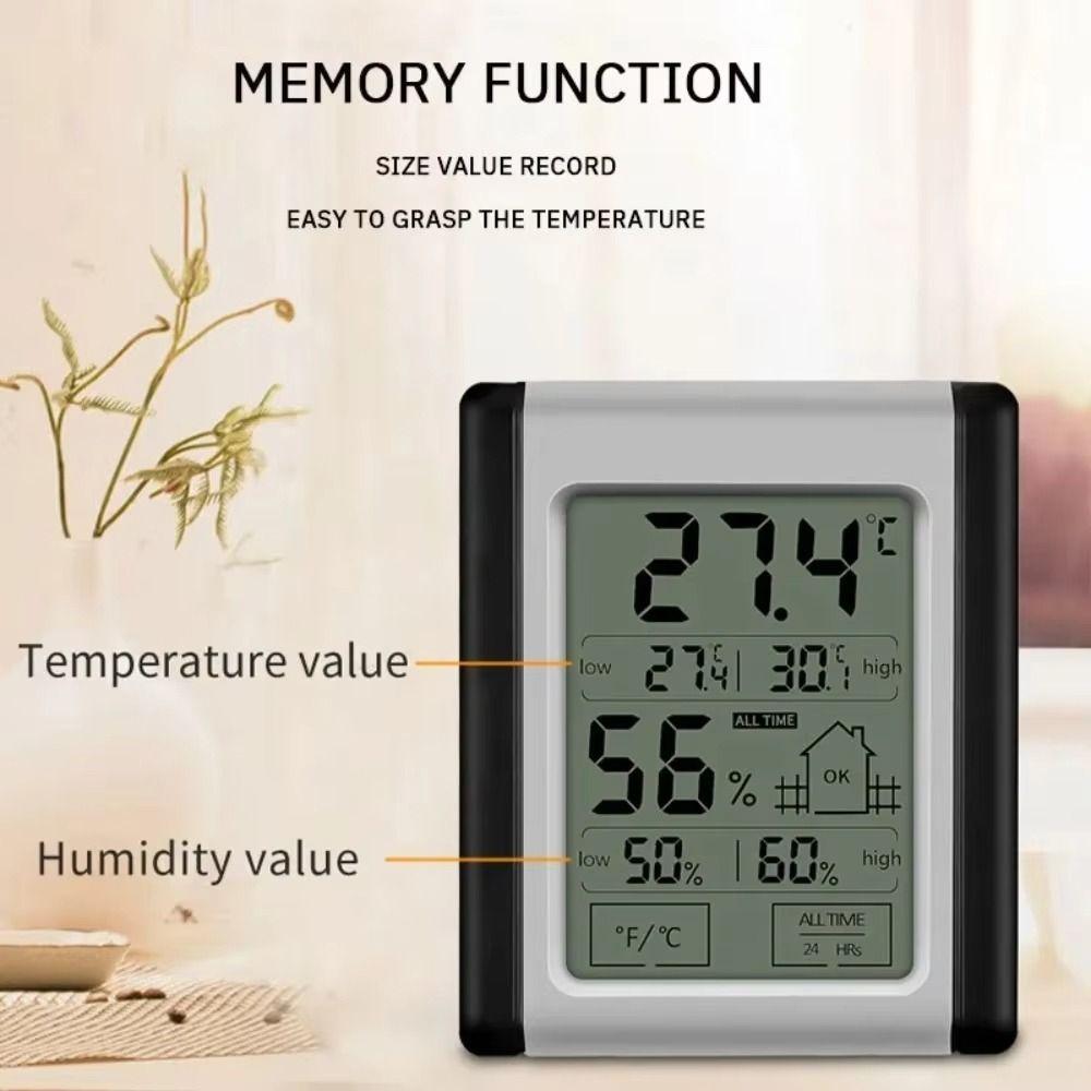 ABS Material Temperature Meter  Hygrometer Electronic Thermometer  Living Space
