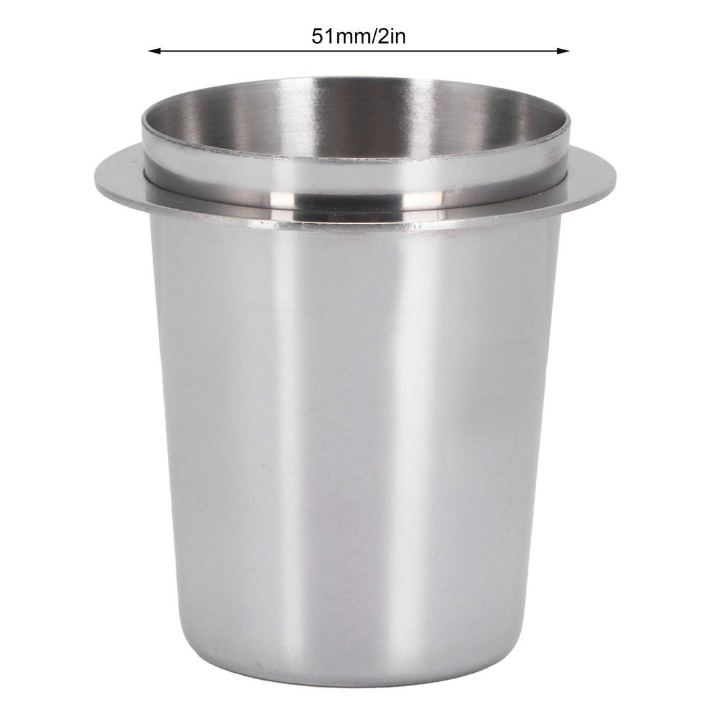 51mm Espresso Dosing Cup, Stainless Steel, Silver, 51mm, Coffee Machine Handle, Dosing Cup, Mug, Coffee Powder Feeder Part