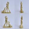 A Family of Three Girl and Dog Statues Creative Canine Statues Crafts  Home Decoration