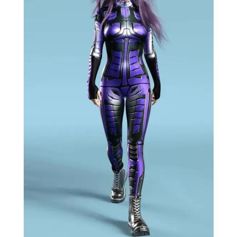 Cyber Punk Phantom Mechanical Armor Jumpsuit Cosplay Zentai Suit Costume Steampunk Party Shows Performance Bodysuit