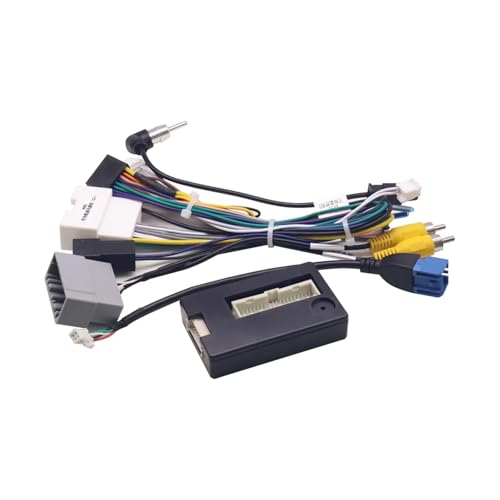 16Pin Car Stereo Wire Harness Adapter Decoder Compatible For Dodge Journey Fiat Freemont Leap Android Power Cable With Canbus Box
